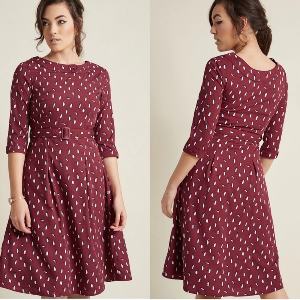 Modcloth Pretty Vacant Red penguin dress UK10 / US Small NWT